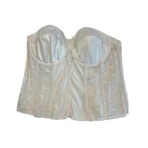 Dominique Colette Lace Corset Bridal Longline Bra Style 8949 Ivory Size 40DD/E